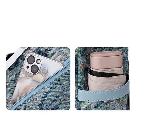 Lightweight Classic Backpack Floral Graphic Women’s Backpack (Royal Blue)