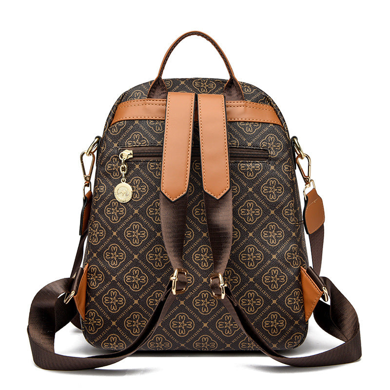 Kangaroo New Vintage Leather Women’s Backpack (Khaki)