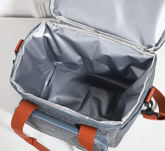 Picnic Thermal Lunch Box Ice Bag Food Insulated Cooler Meal Pouch Lunch Bag (Black)