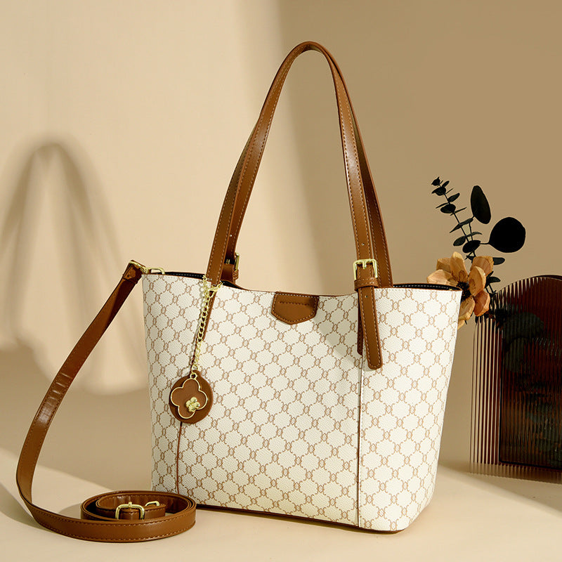 New Fashion Autumn Trendy Women’s Tote Bag Handbag (White)