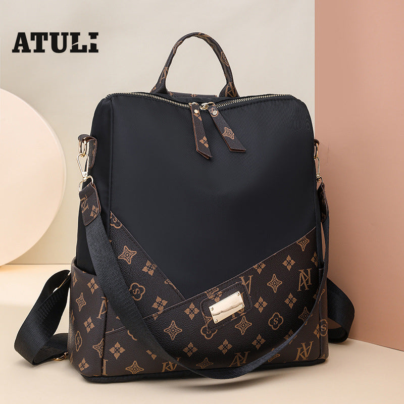 Luxury Fashion Korean Oxford Cloth Women's Backpack (Black)