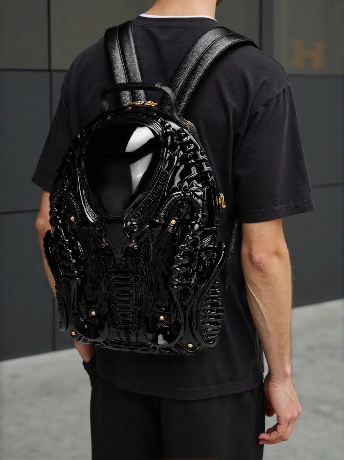 3D Alien Xenomorph  Fashion Dark Style Backpack