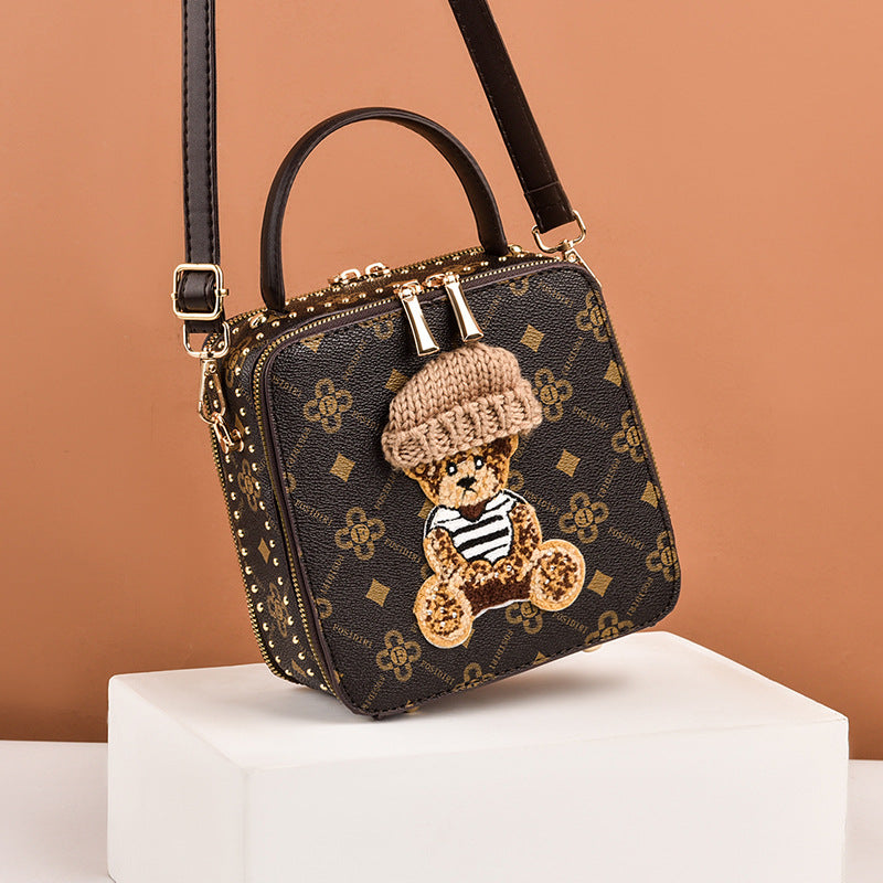 New Fashionable Versatile Women's Handbag (Brownish)