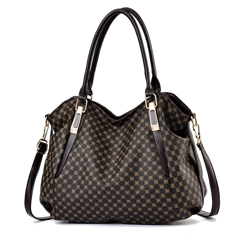 Taizhou Soft Leather Texture Women's Handbag (Butterfly Coffee)