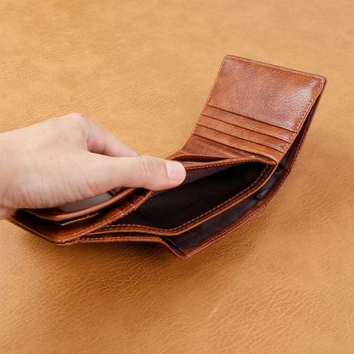 EASTERN STAR Men’s Leather Wallet (Brown)