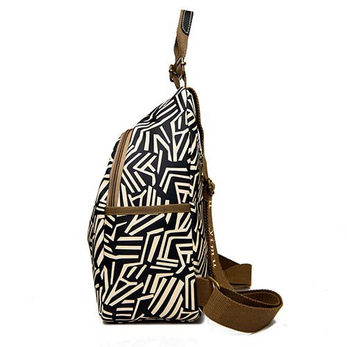 New Trendy Fashionable White Pattern Women’s Backpack