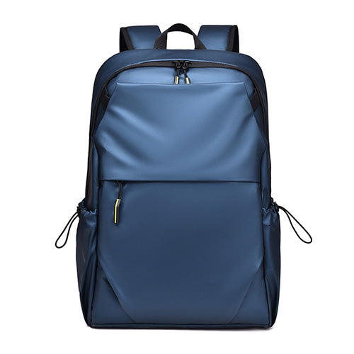 Leather Membrane Backpack Casual Business Men’s Backpack (Blue)