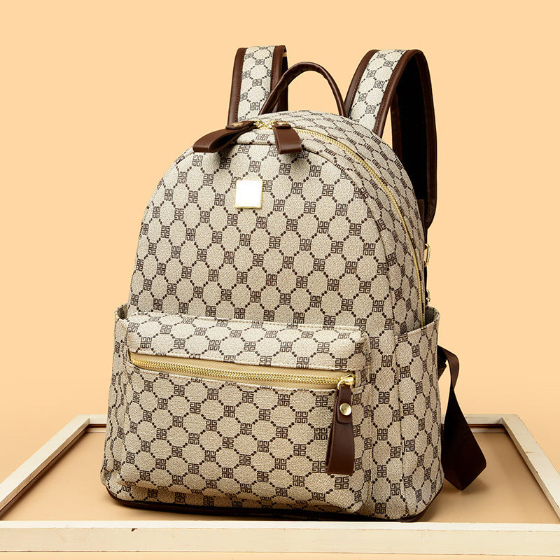 Large Capacity Versatile Textured Women's Backpack