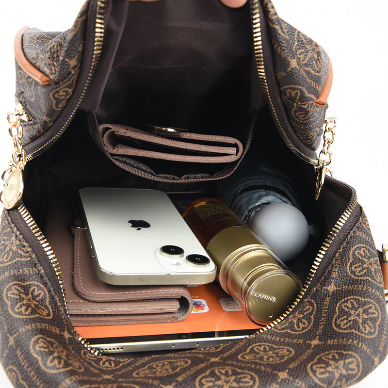 Kangaroo New Vintage Leather Women’s Backpack (Khaki)