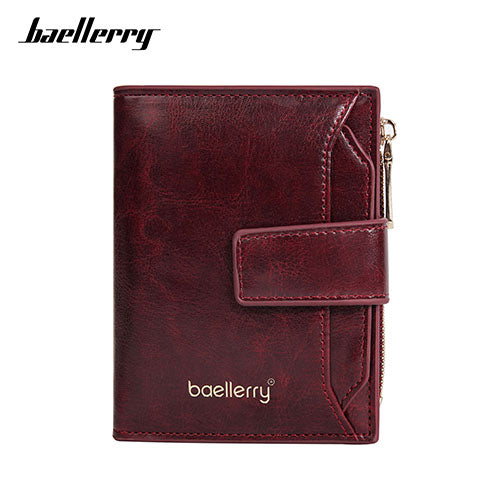 Baellerry Multifunctional Leather Men’s Wallet (Ruby Maroon)