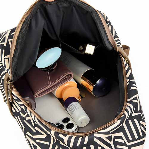 New Trendy Fashionable White Pattern Women’s Backpack