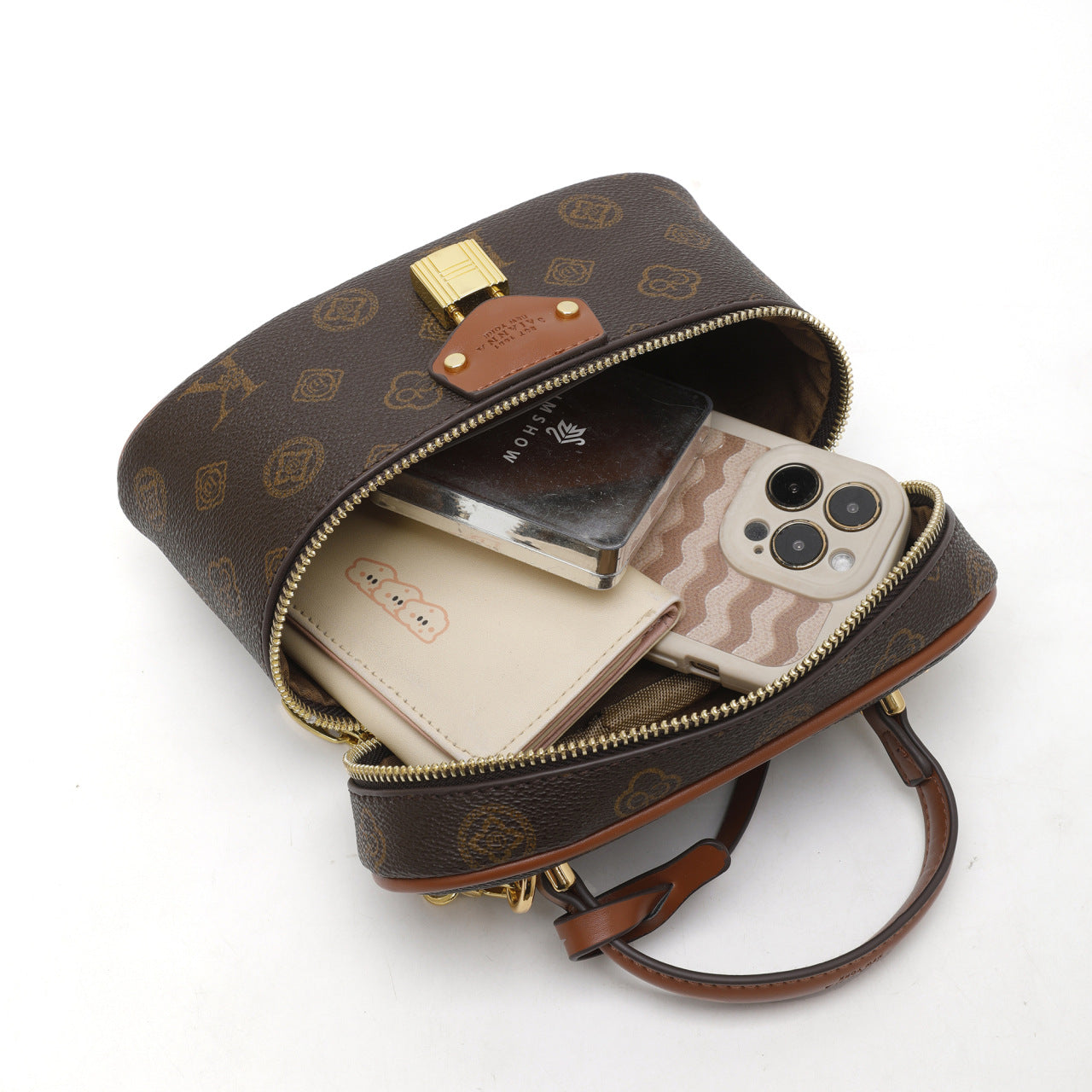 Trendy Retro Small Square Women’s Handbag (White)