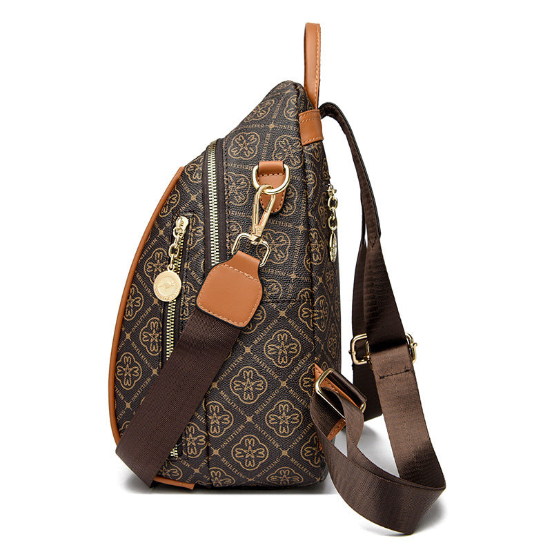 Kangaroo New Vintage Leather Women’s Backpack (Khaki)