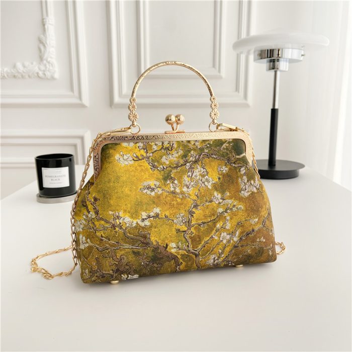 Apricot Flower Finished Casual Women’s Handbag