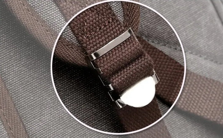 Vintage Rucksack Heavy Duty Canvas Fabric Men’s Backpack (Green)