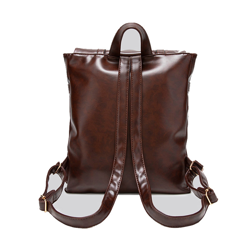 Premium Soft Leather Vintage-Style Brown Women's Backpack