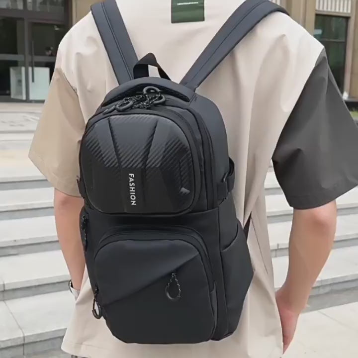 Fashion Carbon Fiber Functional Commuting Men's Backpack