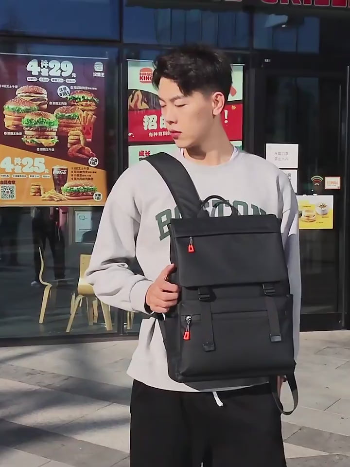 Anti Theft Slim Durable Waterproof Men’s Backpack (Black)