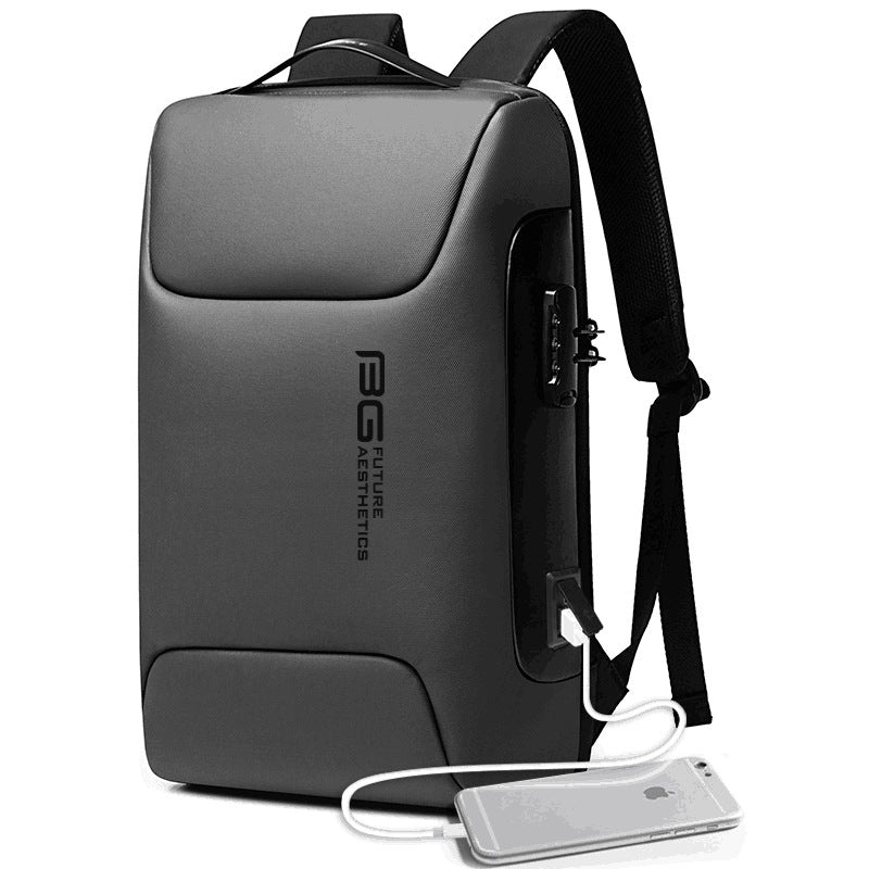 BANGE Grey Future Aesthetics Anti-Theft Backpack - Image 3