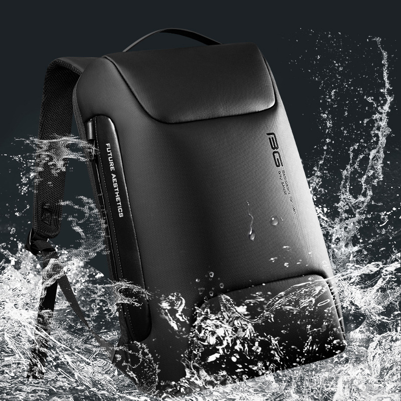 BANGE Grey Future Aesthetics Anti-Theft Backpack - Image 4